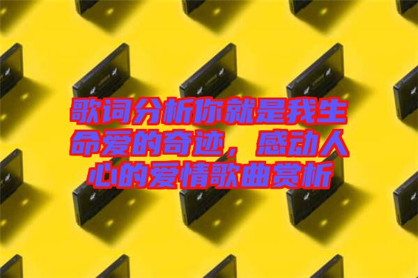 歌詞分析你就是我生命愛(ài)的奇跡，感動(dòng)人心的愛(ài)情歌曲賞析