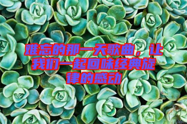 難忘的那一天歌曲，讓我們一起回味經(jīng)典旋律的感動