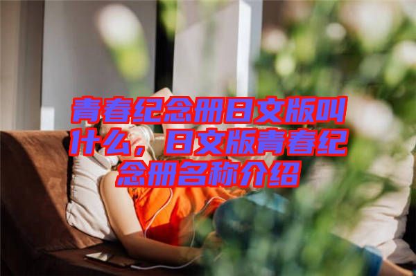 青春紀念冊日文版叫什么，日文版青春紀念冊名稱介紹