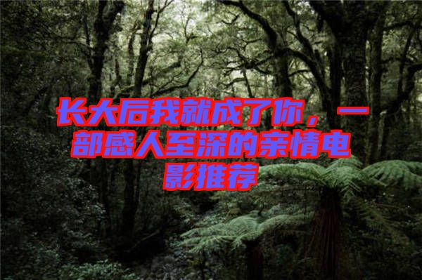 長(zhǎng)大后我就成了你，一部感人至深的親情電影推薦