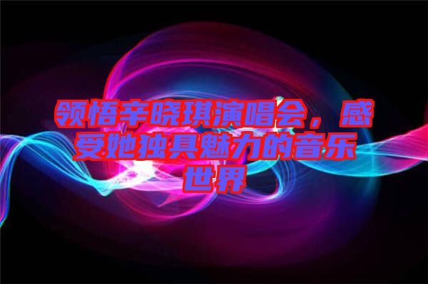 領(lǐng)悟辛?xí)早餮莩獣?huì)，感受她獨(dú)具魅力的音樂(lè)世界