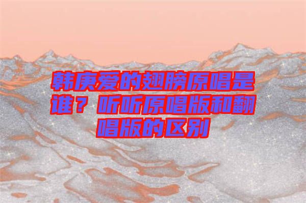 韓庚愛的翅膀原唱是誰(shuí)？聽聽原唱版和翻唱版的區(qū)別