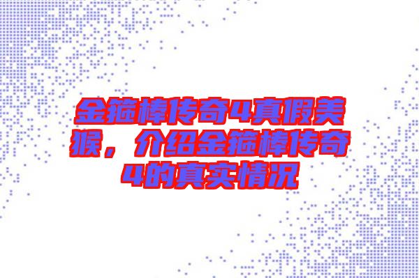 金箍棒傳奇4真假美猴，介紹金箍棒傳奇4的真實情況